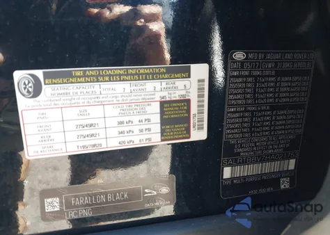 2017 Land Rover Discovery First Edition from USA, damaged, VIN SALRTBBV7HA021753